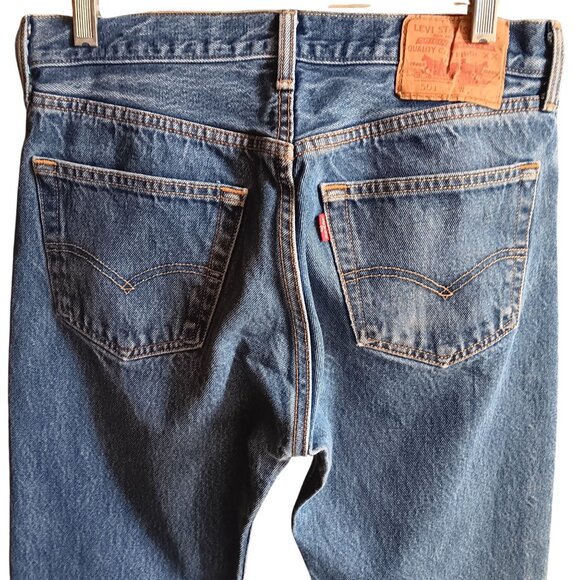 30x35 Fit Y2K Vtg Levis 501 Jeans 32x38 Tag Vintage Indy Grunge Punk Fade Mexico